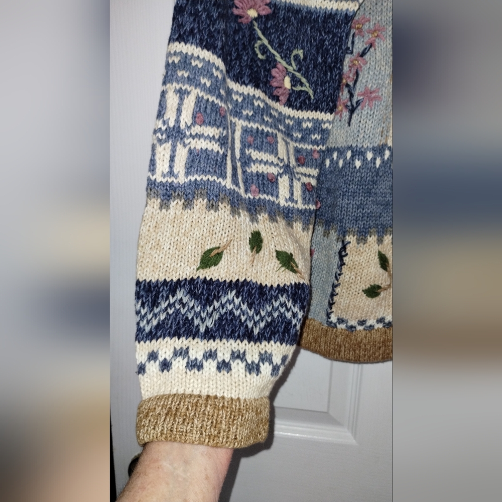 Vintage 90s Flower Bon Worth Cardigan Sweater - Picture 8 of 11